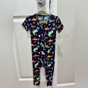 Bums & Roses Bamboo Short Sleeve Romper